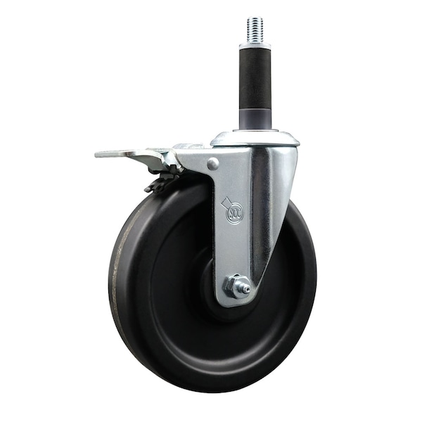 6'' Phenolic Swivel 1'' Expanding Stem Caster Total Lock Brake